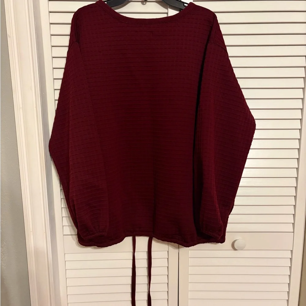 NWOT Max Studio London Women's  V-Neck Sweatshirt - Picture 2 of 3